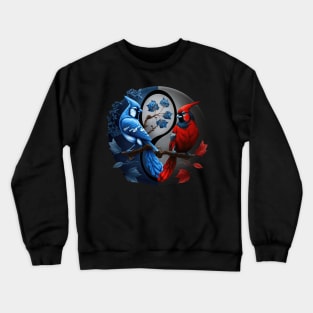 Blue Jay Red Cardinal image Crewneck Sweatshirt